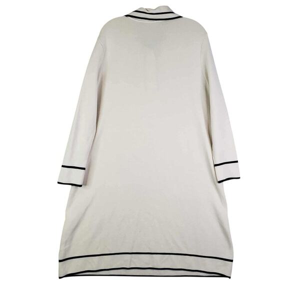 Tuckernuck Shirt Dress Eleonora Parisian Midi Womens XXL Career Preppy Ivory - Picture 3 of 9